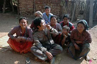 縁側での一コマ