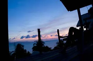 バンガローのテラス